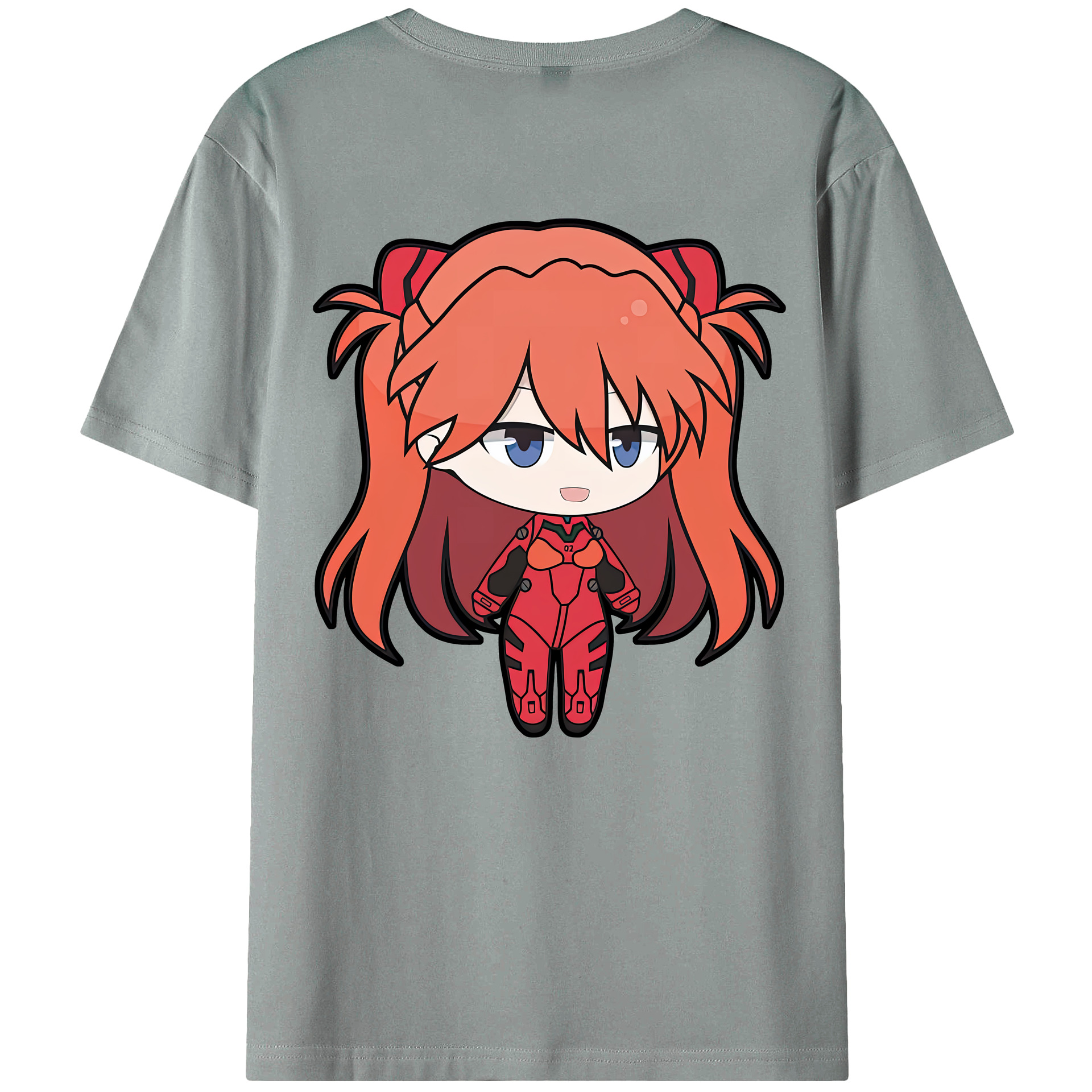 （画像用） EVA 新世紀エヴァンゲリオン 綿100％ メンズ半袖Tシャツ（バックプリント） 通気性